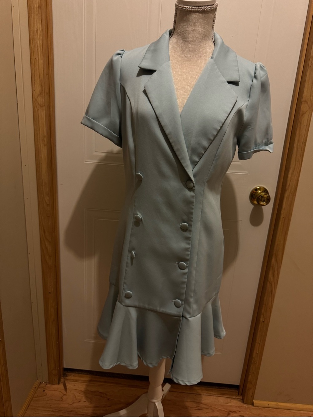 SHEIN Sz 6 Mint Double-Breasted Dress VGUC 😊😊